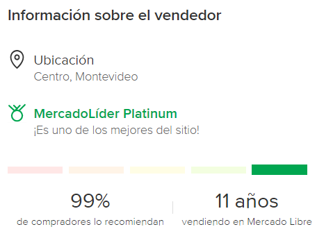 Informacion sobre el vendedor