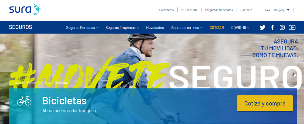 Seguros de bicicletas en Montevideo 