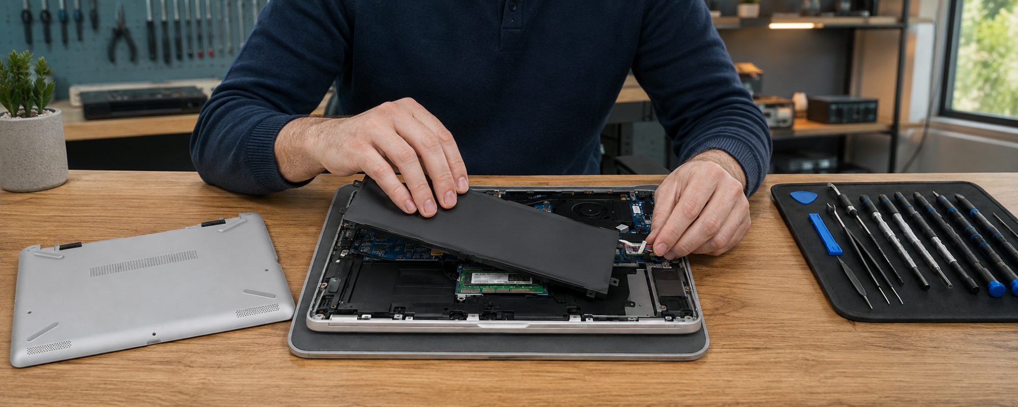 Dónde Reparar Notebooks en Montevideo, Reemplazo de batería