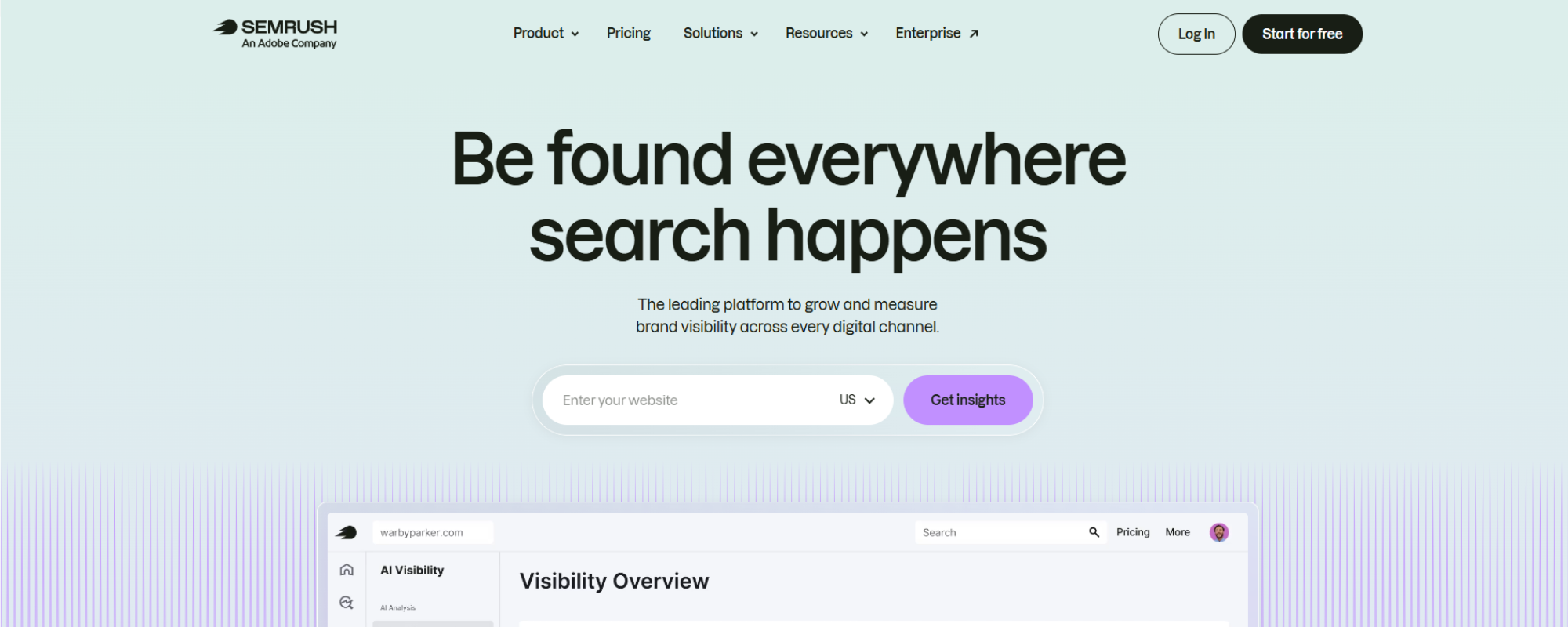 Mejores herramientas de SEO en IA, Semrush