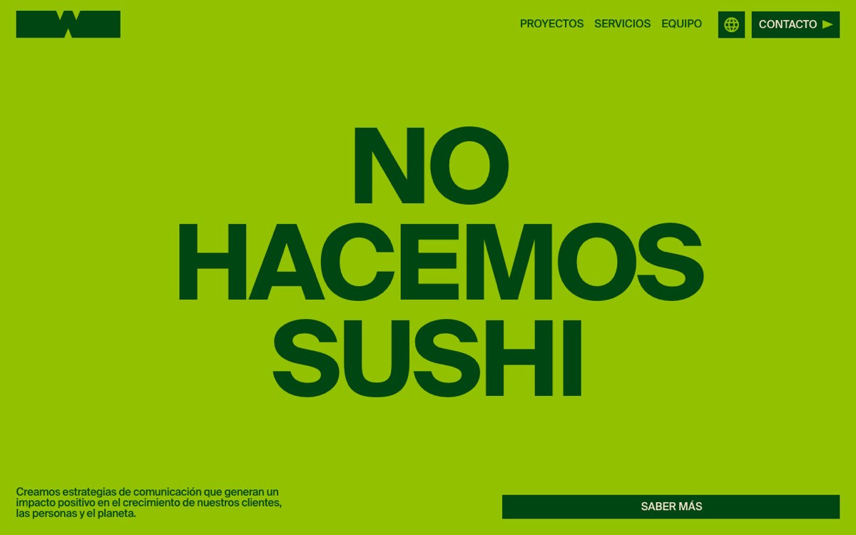 Sitio web de Wasabi, agencia de marketing digital de Montevideo