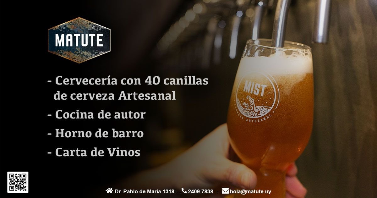 Chop de cerveza artesanal de Matute, cervecería con 40 canillas