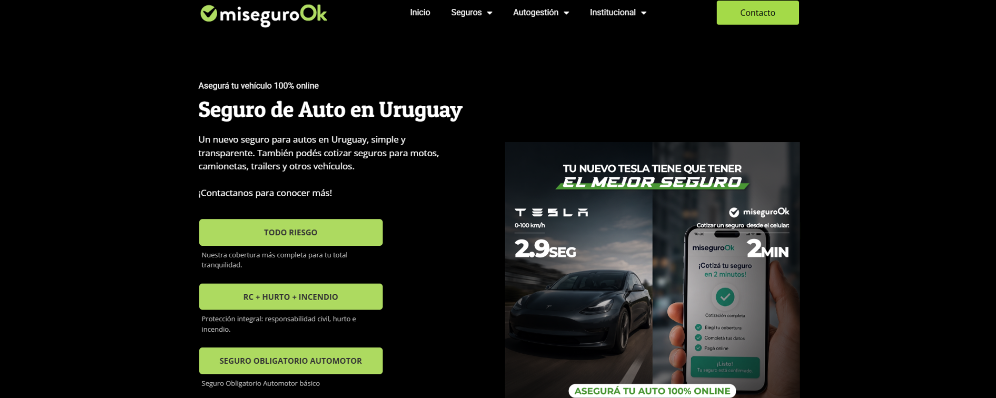 Cuál es el mejor seguro para autos en Uruguay, MiseguroOk